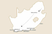 Südafrika-Erlebnisreise-Karte-Route